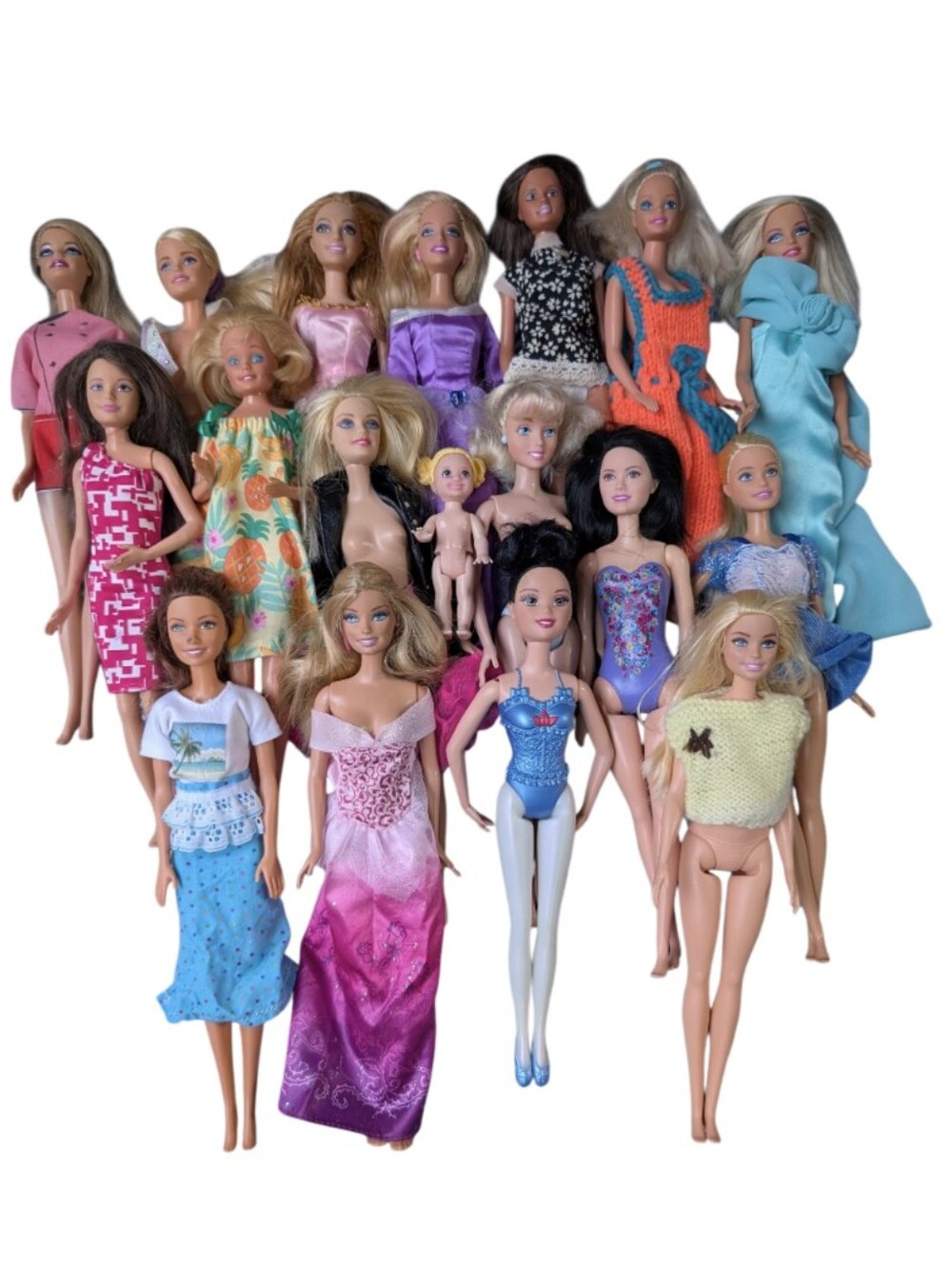 Large TLC Barbie Lot - 18 Assorted Dolls